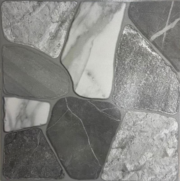 Grey Rocks Ceramic Tile 18x18 - CASE