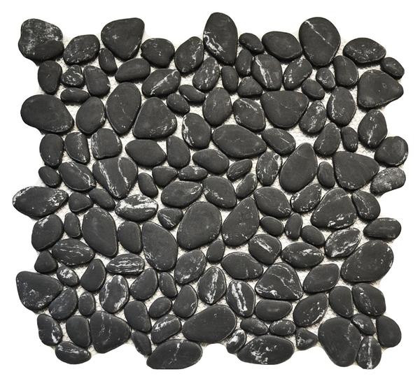 Nero Glass Pebble Mosaic - EACH