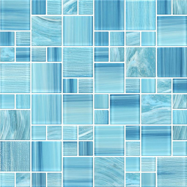 Crystal Sky Puzzle Glass Mosaic - EACH