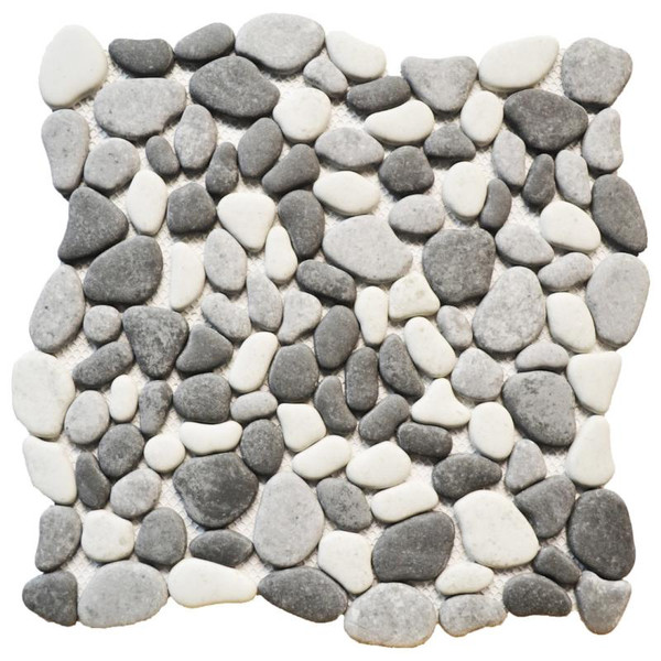 Grey Mix Glass Pebble Mosaic - EACH