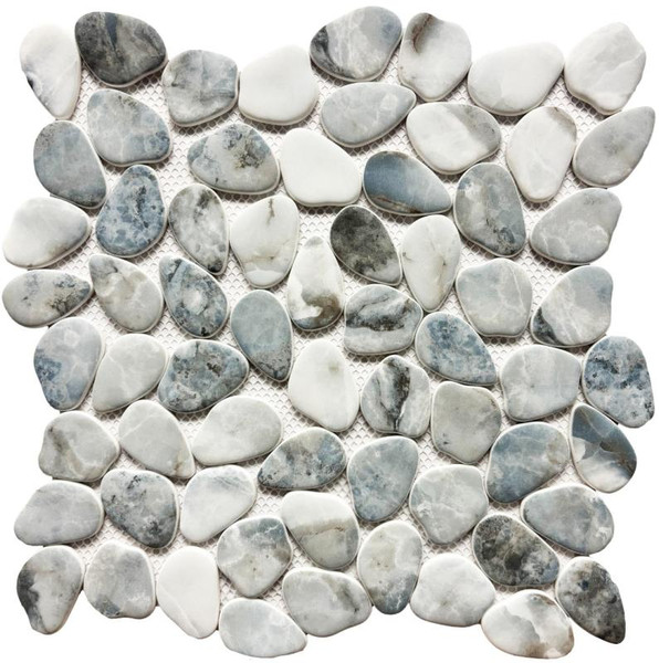 Sky Blue Pebble Glass Mosaic 12x12 - EACH