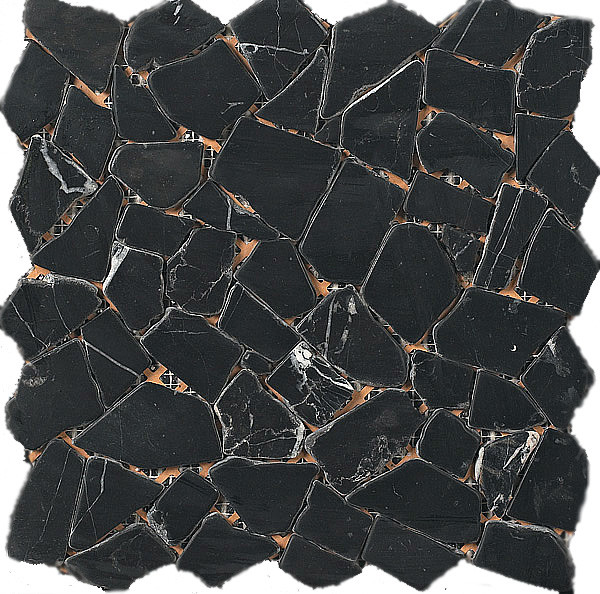 Marmol Nero Marquina Mosaic 12x12 - EACH