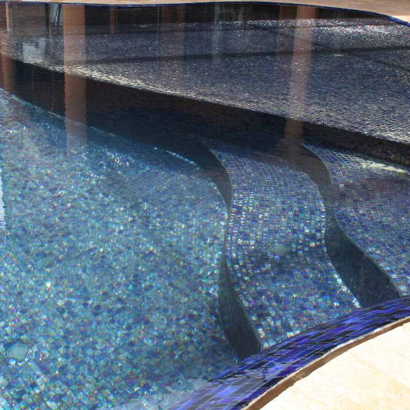 Glass Pool Tile Ideas